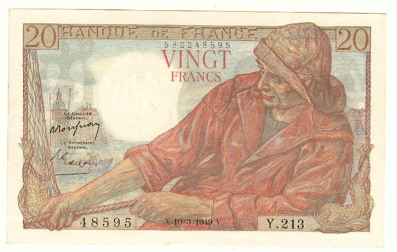 10 Francs (Pecheur) 10-3-41 SPL+